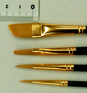 コミック筆（まんが筆） ホビーミニ　４本組[水彩・アクリル画筆]