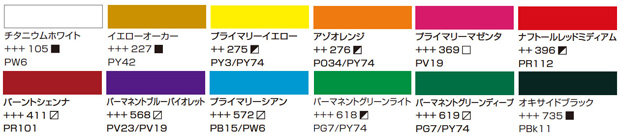 アムステルダム アクリリック１２色Ａセット １２０mlチューブ