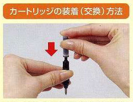 ラインマーカーＡ．Ｔ カートリッジ装着方法