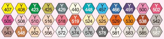 デリーター　ネオピコ２　36色セットB2（応用色）色見本