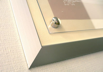 用紙フレーム レザーボード ホワイト コーナー[用紙・賞状額縁]