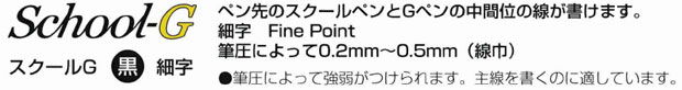 タチカワ　新ペン先　スクールＧ　ブラック（黒）　細字