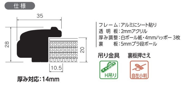 SG-704P　 アクリル付[水彩・デッサン用額縁]