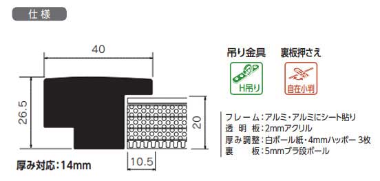 SG-705P　アクリル付[水彩・デッサン用額縁]