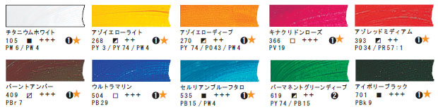 ヴァンゴッホ油絵具 木箱セット 10色（6号チューブ20ml） 額縁