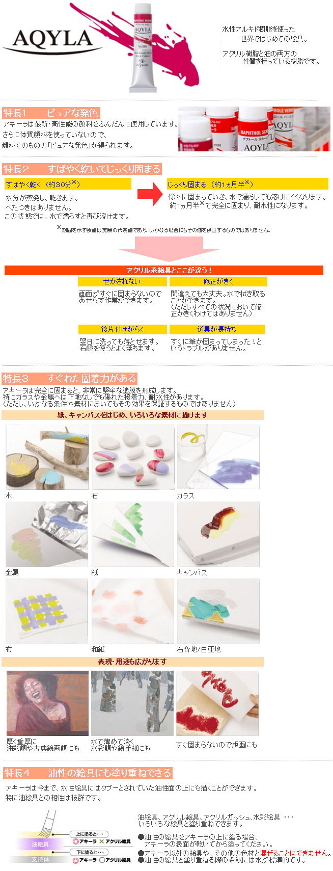 Aqyla(アキーラ)水性アルキド樹脂絵具