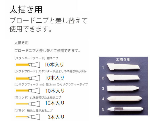 コピッククラシック専用 オプショナルニブ　太描き用