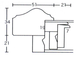 【同志舎　油絵用額縁】油彩額 月華