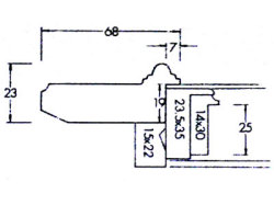 【同志舎】油彩額 平桃角紋