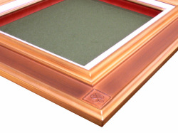 【同志舎】油彩額 宮廷（金＋ベージュ）