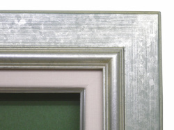 【同志舎　油絵用額縁】油彩額 レインボー（銀）