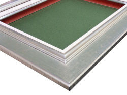 【同志舎　油絵用額縁】油彩額 レインボー（銀）