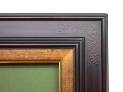 【同志舎】油彩額 正面型（鉄黒）