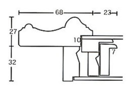 【同志舎　油絵用額縁】油彩額 春海角紋