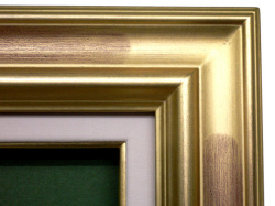 【同志舎　油絵用額縁】油彩額 春海角紋（金）