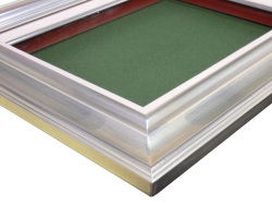 【同志舎　油絵用額縁】油彩額 春海角紋（銀）