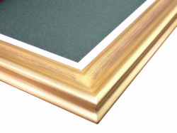 【同志舎】油彩額 ウェーブ（金）